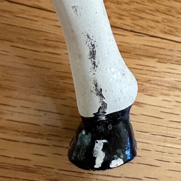 Retro Gray Blue Christmas Deer Glitter Red Bow 10" - Picture 11 of 12